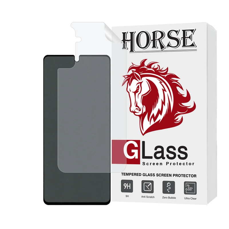 محافظ صفحه نمایش حریم شخصی هورس مدل FULLPRIVNANOH مناسب برای گوشی موبایل سامسونگ Galaxy A05s به همراه محافظ پشت گوشی