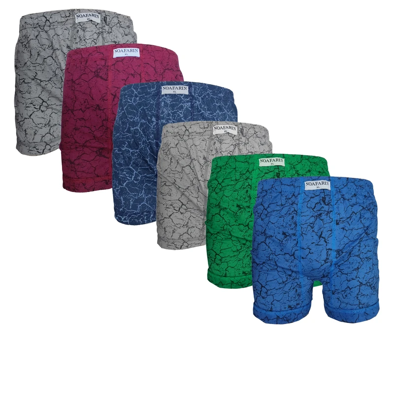 شورت پادار مردانه مدل نوآفرین کد 06 بسته 6 عددی