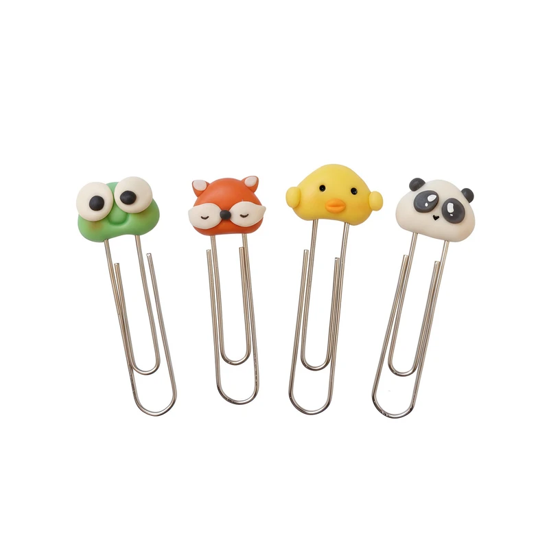 گیره نگهدارنده صفحه کتاب مدل حیونکی ها مجموعه 4 عددی