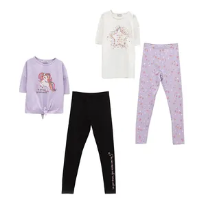 ست تیشرت آستین کوتاه و شلوار دخترانه ال سی وایکیکی کد 205 مجموعه 2 عددی