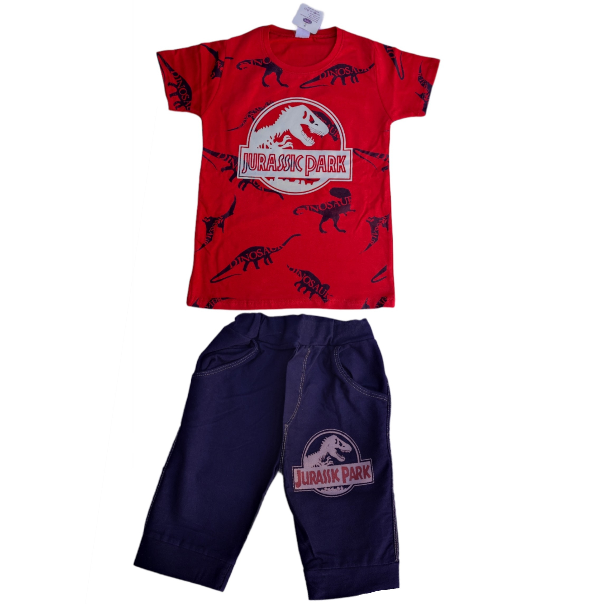 تیشرت و شلوارک پسرانه مدل دایناسور