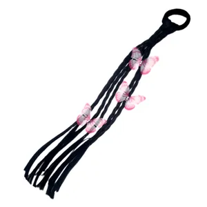 کش مو دخترانه مدل پروانه گیس بافت ریسه دار کد 1245