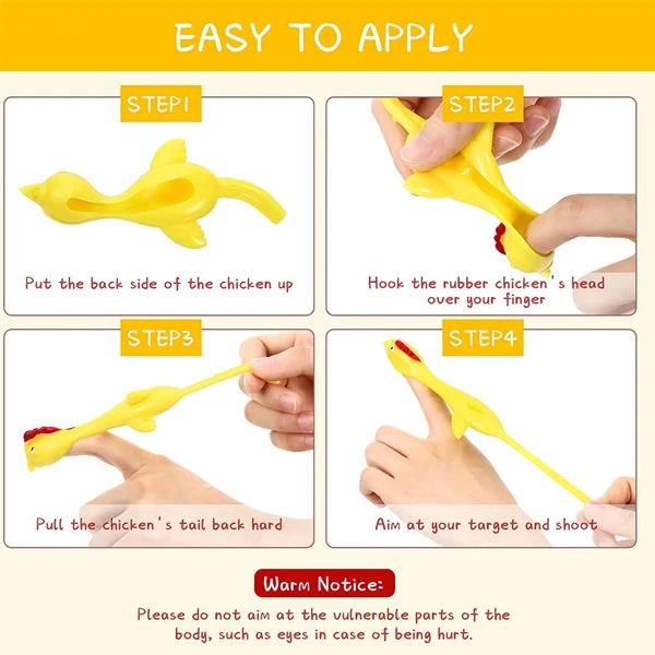 عکس شماره 3 : ابزار شوخی مدل مرغ پرتابی بسته 5 عددی