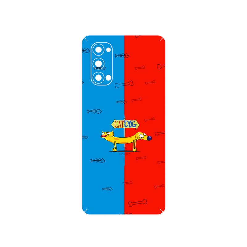 برچسب پوششی ماهوت مدل CatDog مناسب برای گوشی موبایل اپو Reno4 Pro 5G