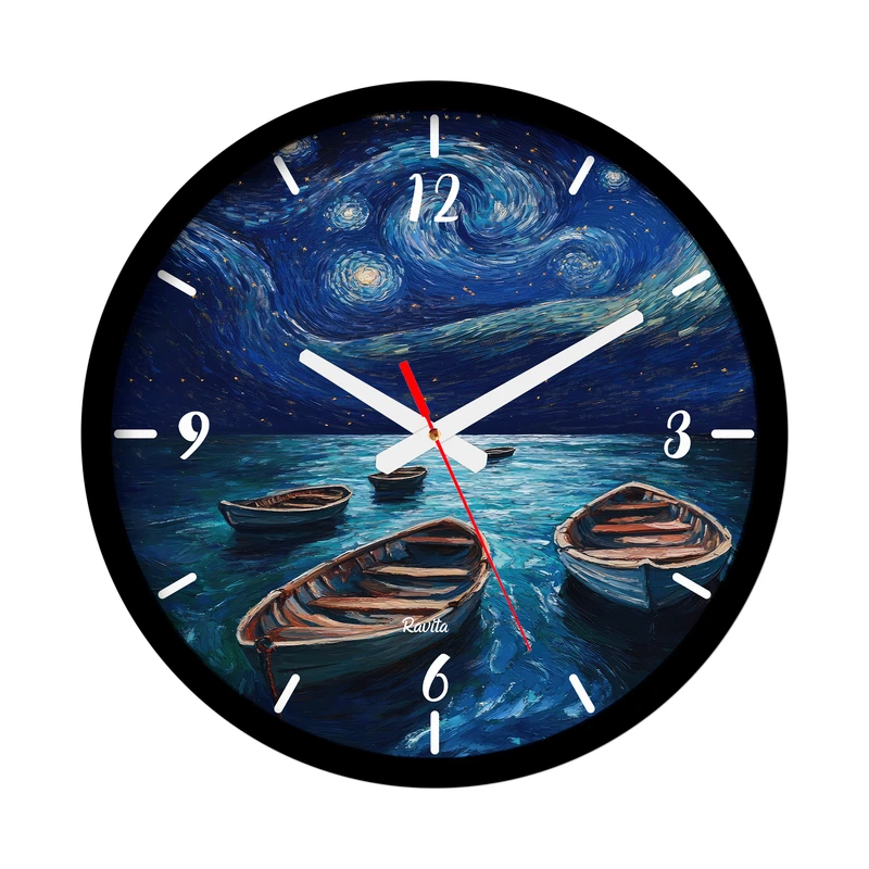 ساعت رومیزی عقربه‌ای راویتا مدل سبک ونگوک و قایق کد 3671