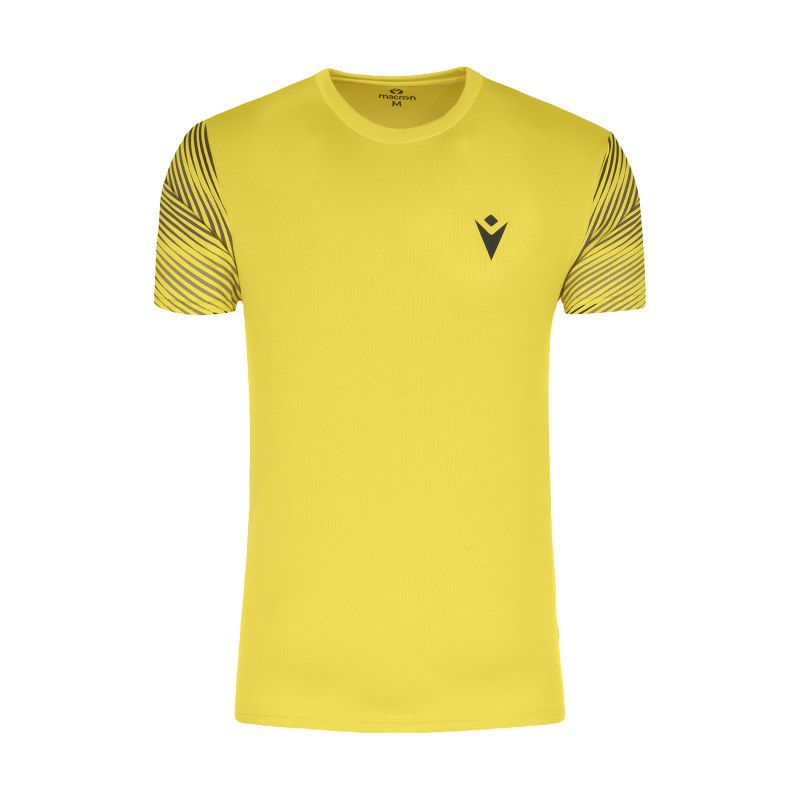 تی شرت آستین کوتاه مردانه مکرون مدل سین رنگ زرد