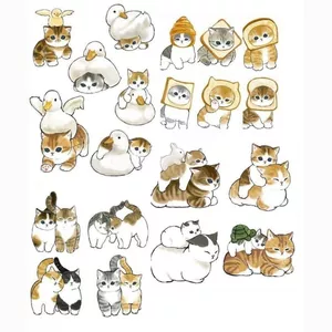 استیکر لب تاپ طرح گربه های کیوت مجموعه 20 عددی
