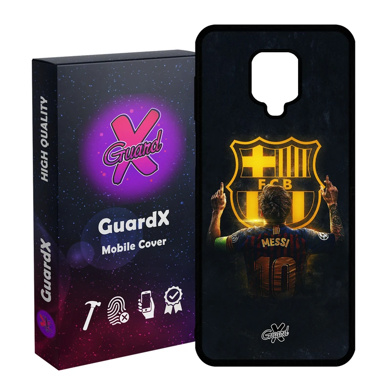 کاور گارد ایکس طرح Messi مدل Glass10196 مناسب برای گوشی موبایل شیائومی Redmi Note 9S / Note 9 Pro / Note 9 Pro Max