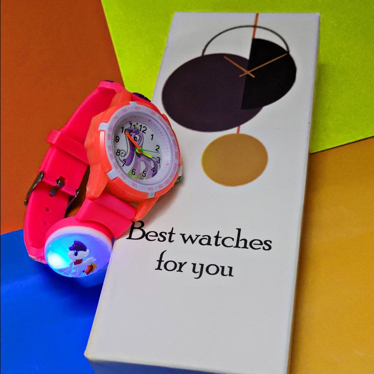 ساعت مچی عقربه ای بچگانه مدل چراغدار 013