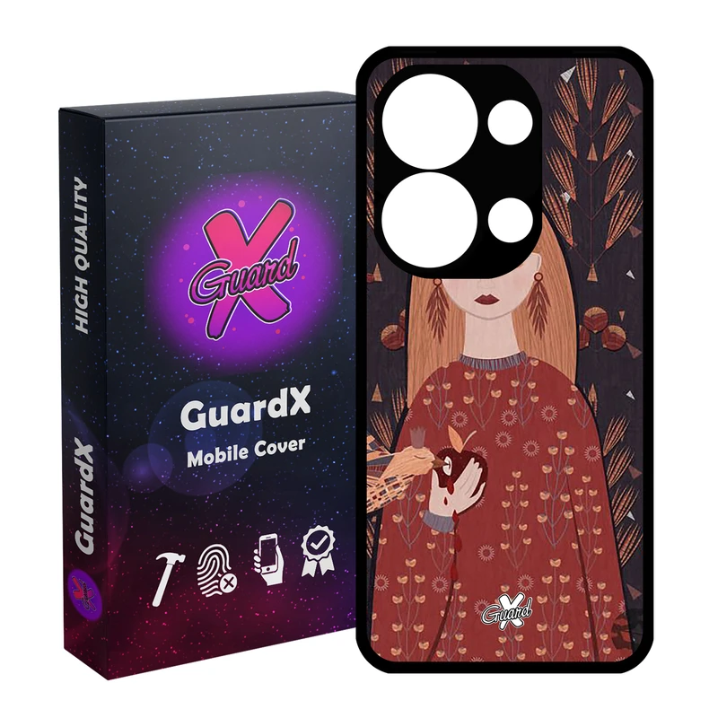 کاور گارد ایکس طرح دختر مدل Glass10413 مناسب برای گوشی موبایل شیائومی Redmi Note 13 Pro 4G / Poco M6 Pro 4G
