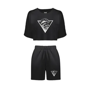 ست نیم تنه و شلوارک زنانه مدل waves