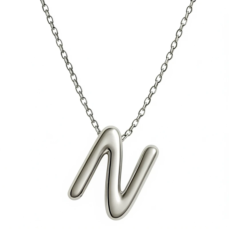 گردنبند زنانه مدل حروف انگلیسی N