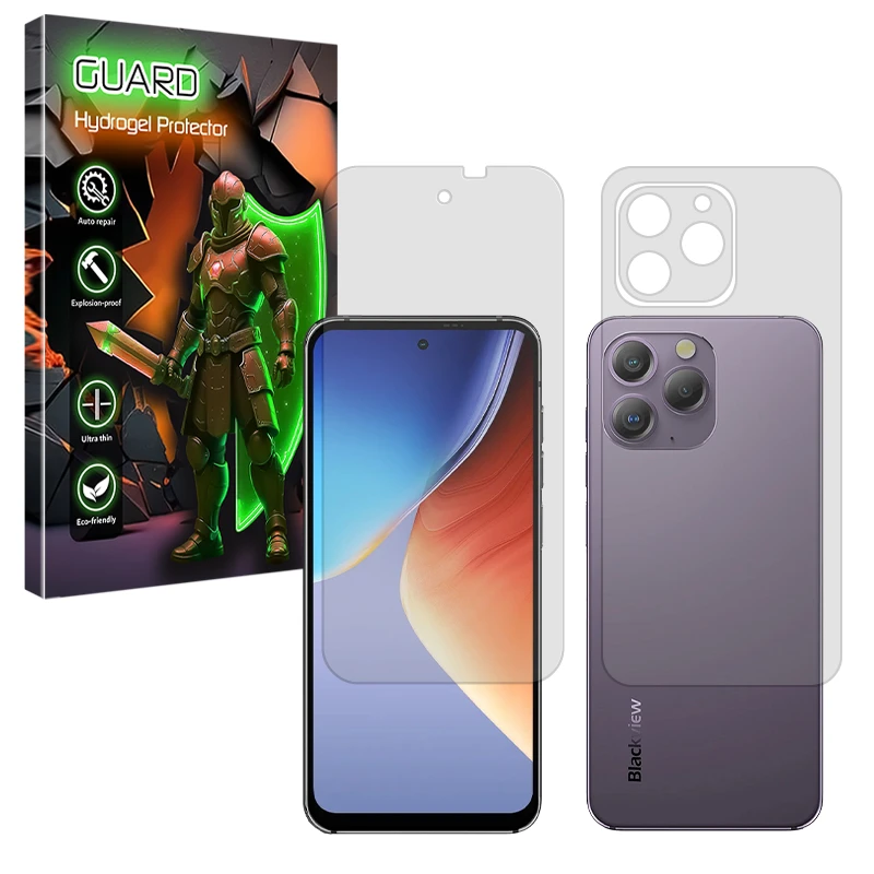 محافظ صفحه نمایش شفاف گارد مدل Tough مناسب برای گوشی موبایل بلک ویو A96 به همراه محافظ پشت گوشی