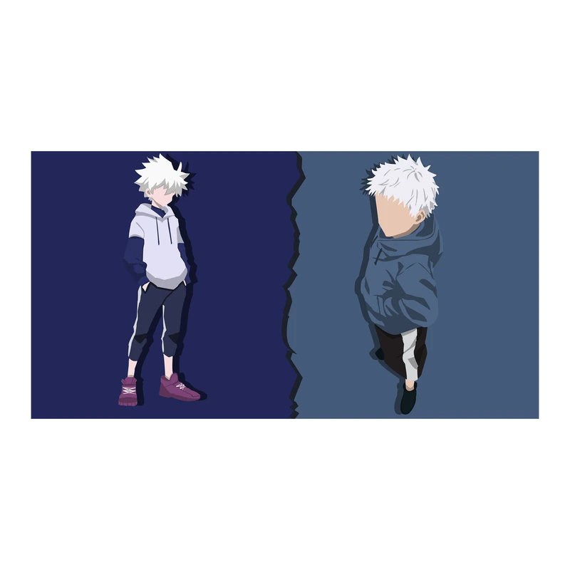 استیکر لپ تاپ و موبایل مدل انیمه طرح هانتار ایکس هانتر کیلوا زولدیک کد 1589