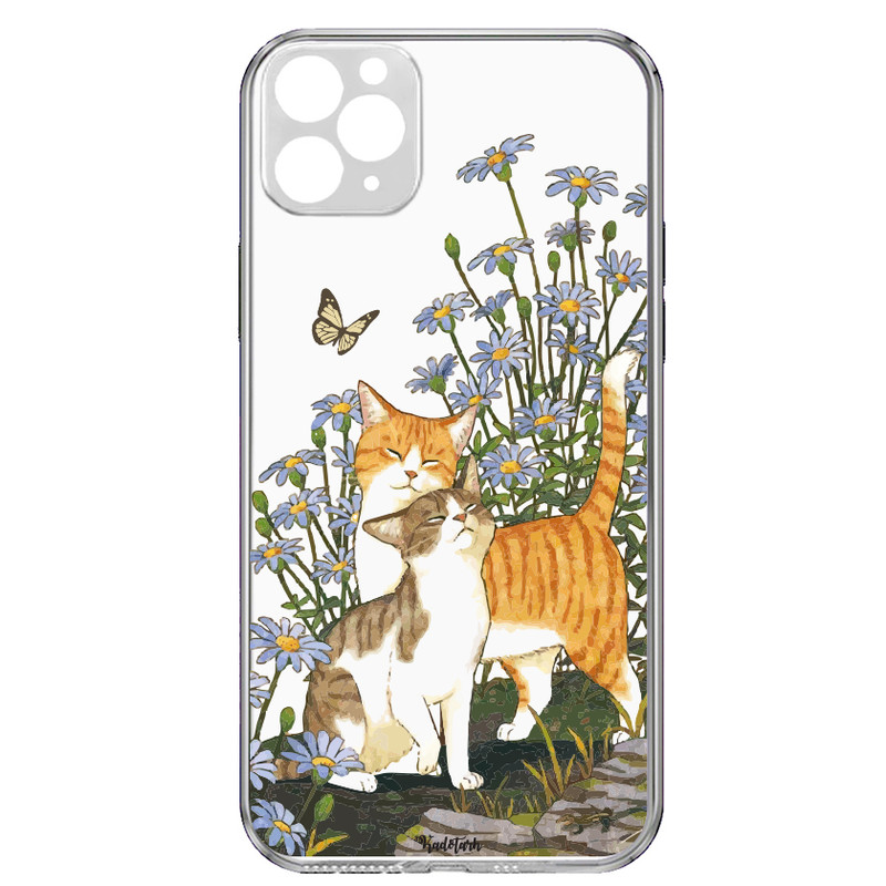 کاور طرح Cat & Butterfly مناسب برای گوشی موبایل اپل IPhone 14 ProMax