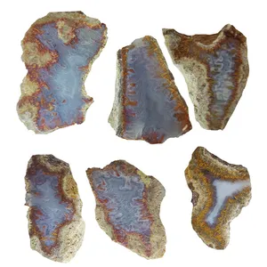 سنگ عقیق مدل شجر مویی کد H 150 مجموعه 6 عددی