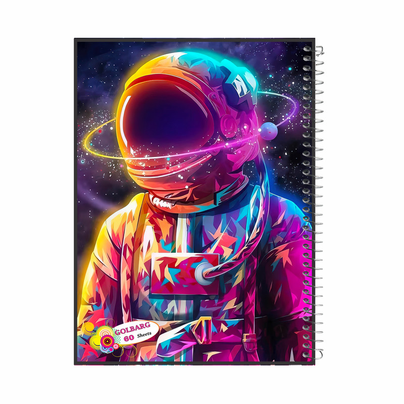دفتر مشق 60 برگ گلبرگ طرح آدم فضایی کد 60352