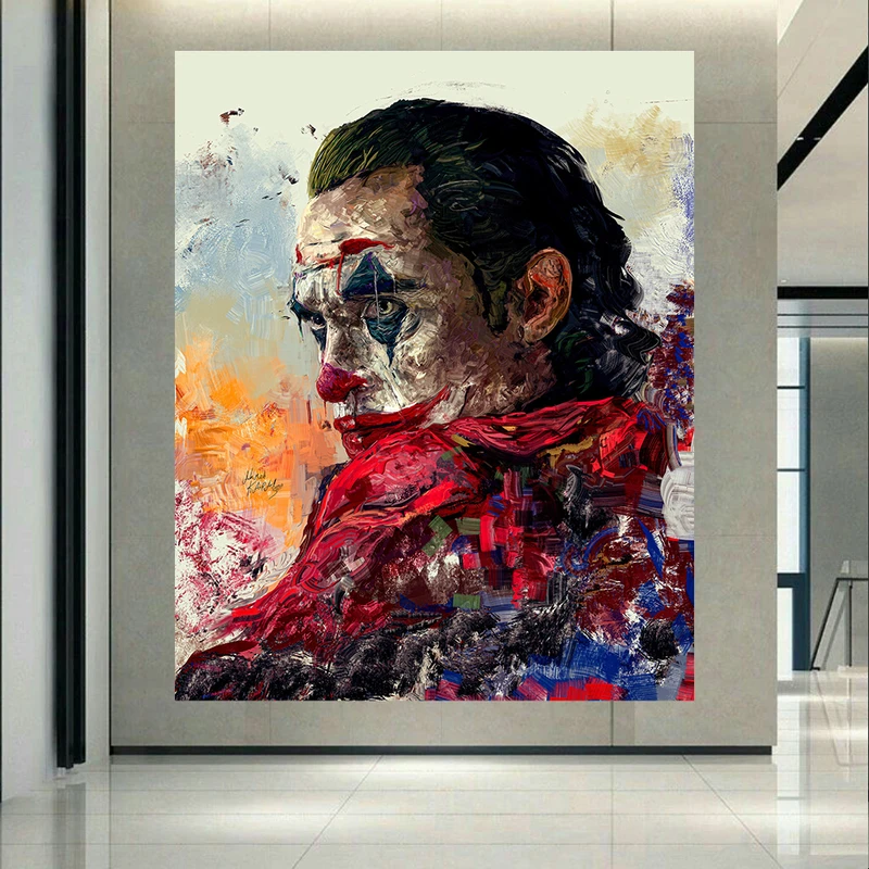 تابلو بوم طرح مخمل  جوکر مدل نقاشی Art کد AR30361