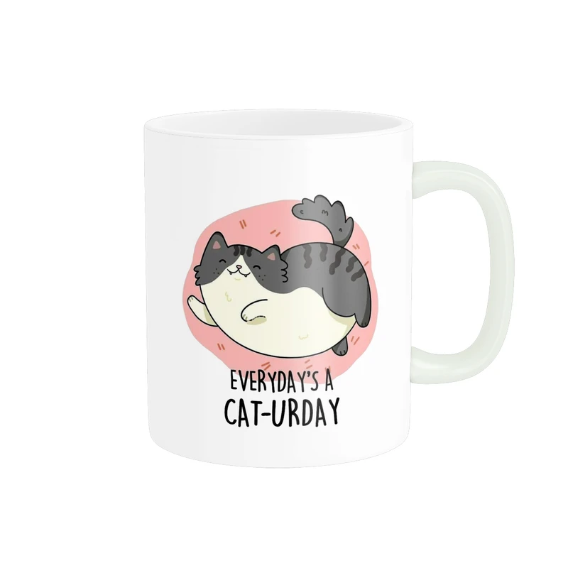 ماگ پاد آفرین مدل سرامیکی طرح گربه کیوت و بامزه کد p9404