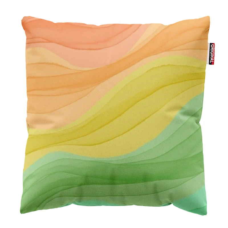 کوسن پاد آفرین مدل خطوط رنگی رنگی زیبا کد 115 سایز 30*15 سانتی متر