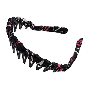 تل مو زنانه مدل شانه دار پارچه پیچ کد PRC258-14