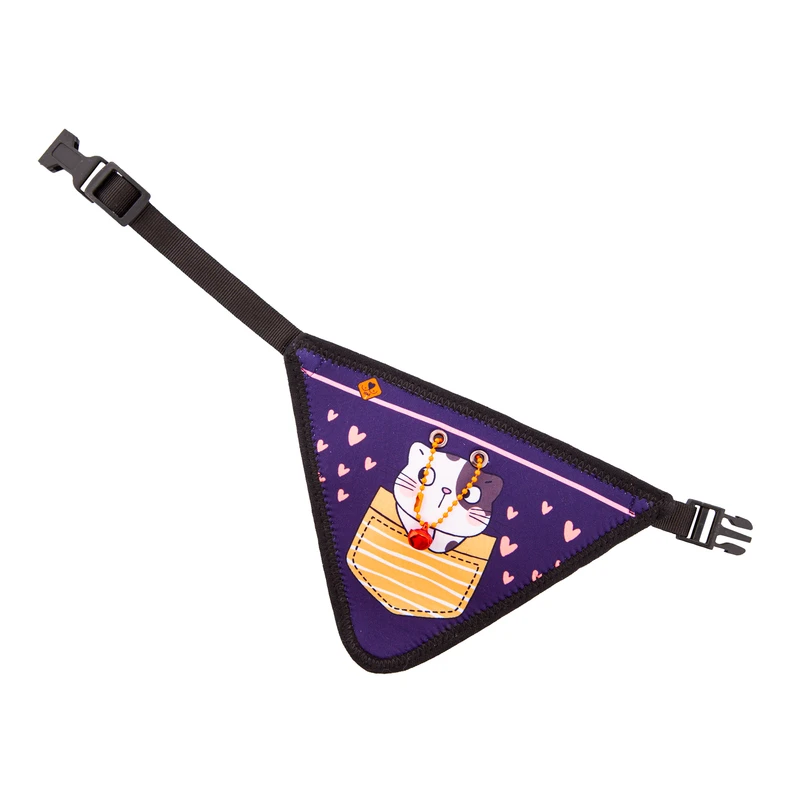 دستمال گردن سگ و گربه تادو طرح زنگوله دار کدD107 سایز L