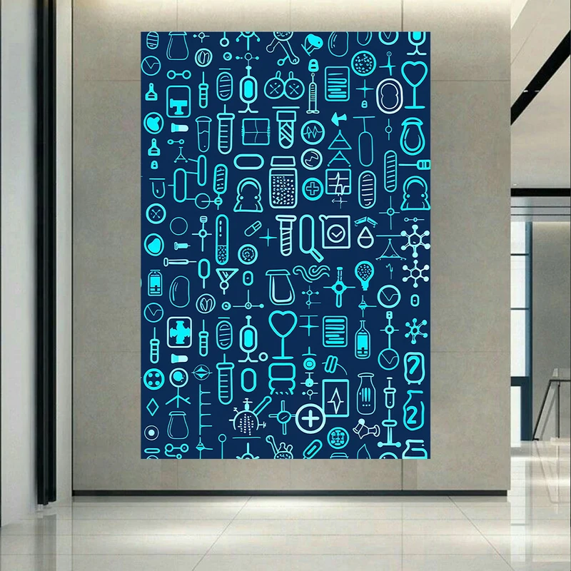 پوستر طرح مخمل دودل دیجیتال مدل پزشکی کد PD20875