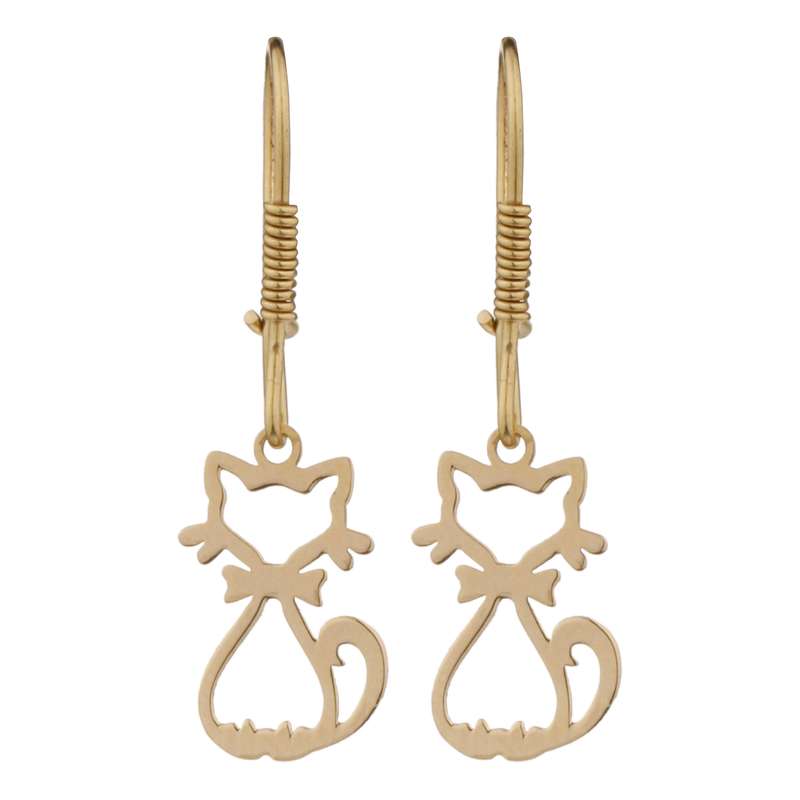 گوشواره طلا 18 عیار دخترانه طلای مستجابی مدل 15104