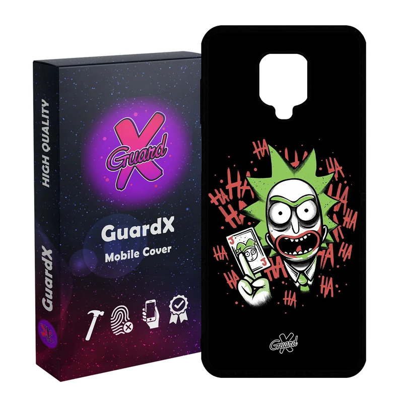 کاور گارد ایکس طرح Rick and Morty مدل Glass10151 مناسب برای گوشی موبایل شیائومی Redmi Note 9S / Note 9 Pro / Note 9 Pro Max