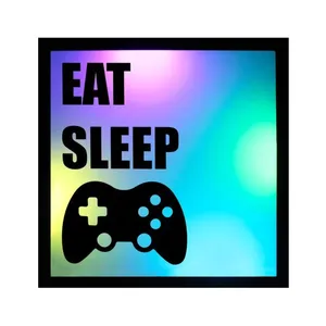 آیکون لایت مدل گیمینگ طرح Eat Sleep Game کد UNICORN-01