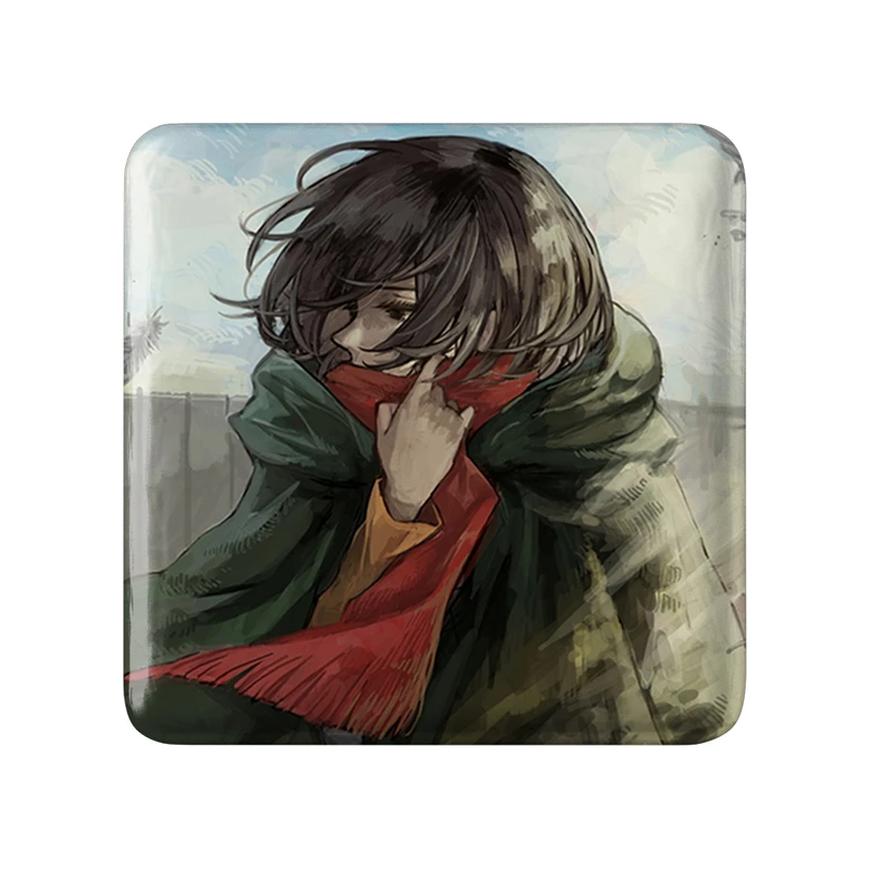 مگنت خندالو طرح میکاسا اکرمن انیمه اتک آن تایتان Attack on Titan  مدل مربعی کد 18594