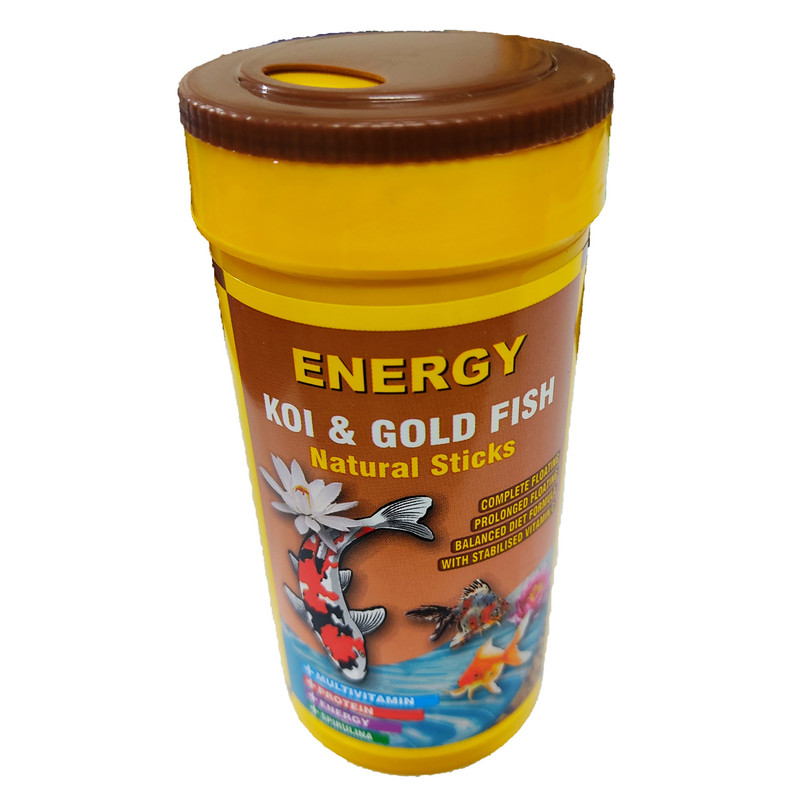 غذا ماهی انرژی مدل KOI & GOLD FISH Natural Sticks حجم 250 میلی لیتر