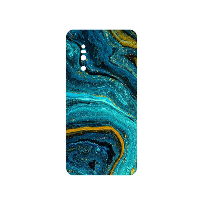 برچسب پوششی ماهوت مدل Turquoise marblewith golden streaks مناسب برای گوشی موبایل ویوو X27