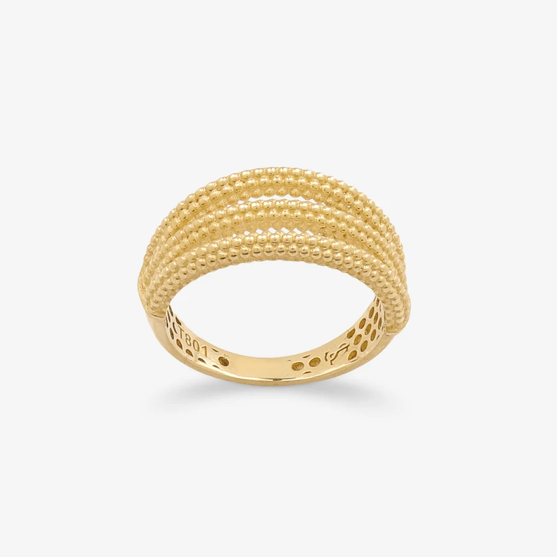 انگشتر طلا 18 عیار زنانه گلدم مدل R352023 