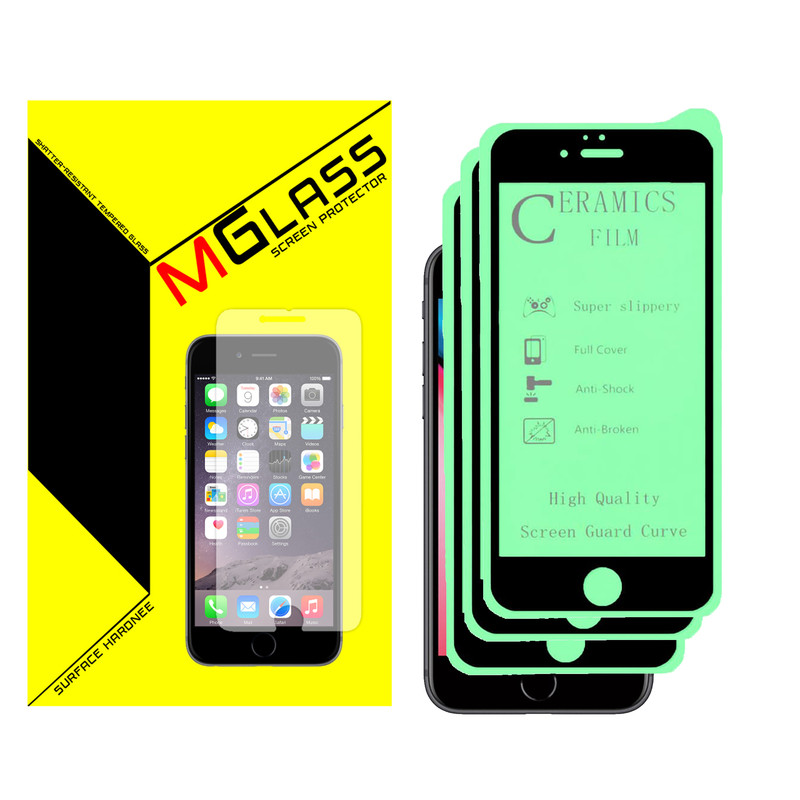 محافظ صفحه نمایش سرامیکی ام گلس مدل MGCR-03 مناسب برای گوشی موبایل اپل IPHONE 7 PLUS بسته سه عددی