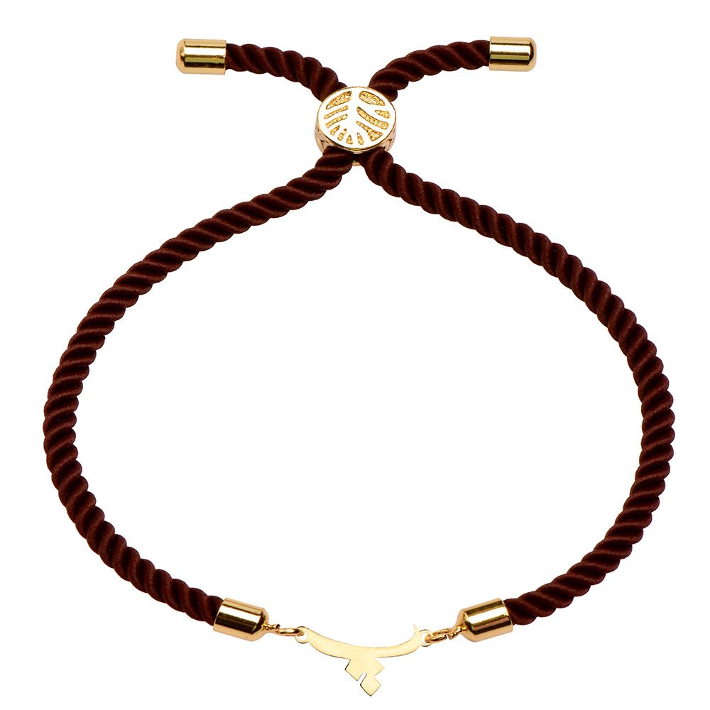 دستبند طلا 18 عیار دخترانه کرابو طرح حرف پ مدل Krd1421
