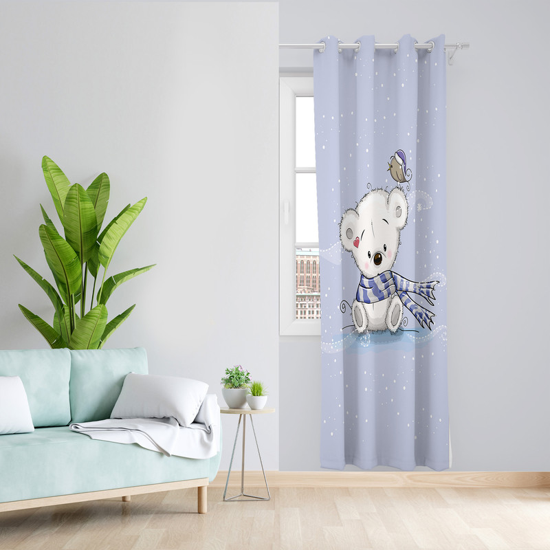 پرده طرح کودک مدل مخمل پانچی کد 4825 z سایز 140x200 سانتی متر