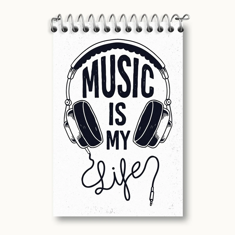 دفتر یادداشت 50 برگ خندالو مدل موسیقی کد F2539