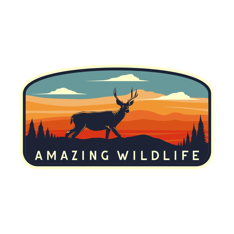 استیکر خودرو پویا مارکت طرح حیات وحش کد 2358