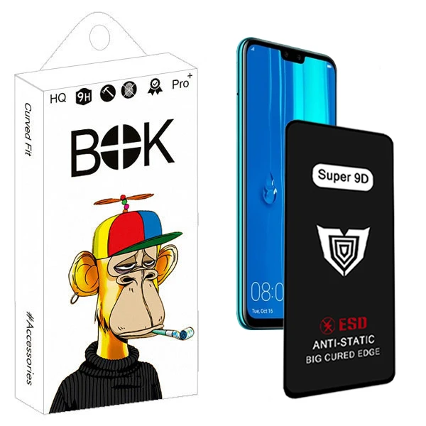 محافظ صفحه نمایش بوک مدل Super 9D Touch مناسب برای گوشی موبایل هوآوی y9 2019 / آنر 8X / Y8s