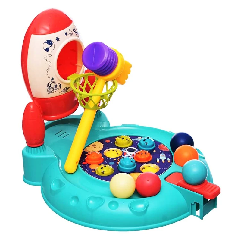 اسباب بازی مدل چکش بسکتبالی طرح موشک فضایی چراغدار کد 8528D