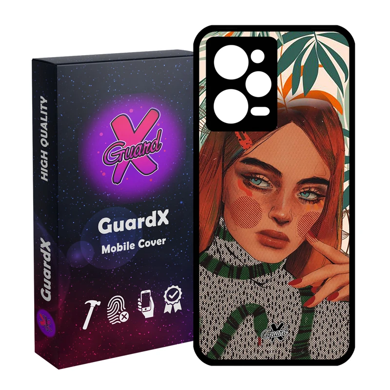 کاور گارد ایکس طرح دختر مدل Glass10331 مناسب برای گوشی موبایل شیائومی Redmi Note 12 Pro 5G/Poco X5 Pro 5G/Note 12 Pro Pro speed