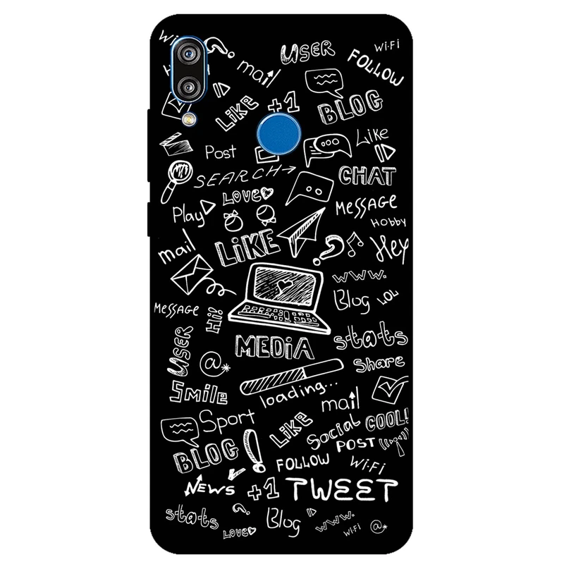 کاور مگافون طرح رسانه های اجتماعی مدل 1898 مناسب برای گوشی موبایل هوآوی Nova 3