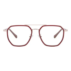 فریم عینک طبی چند ضلعی مدل TJ828C544P81 مناسب برای صورت گرد و بیضی