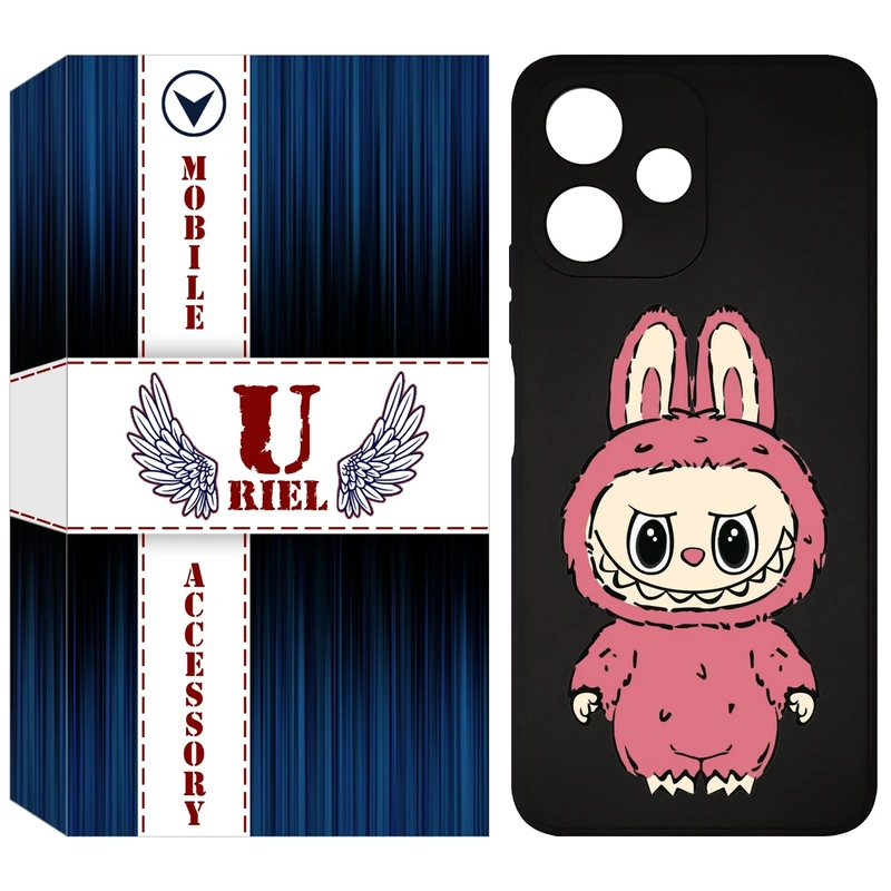کاور یوریل قاب مدل KSH کد 149 طرح عروسک لبوبو مناسب برای گوشی موبایل شیائومی Redmi 12 5G / Note 12R / Poco M6 Pro 5G