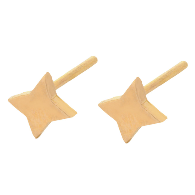 گوشواره میخی طلا 18 عیار زنانه طلای مستجابی مدل ستاره کد T2156