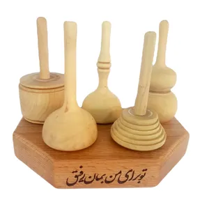 فرفره چوبی مدل نفیس کد WST57 به همراه استند مجموعه 6 عددی