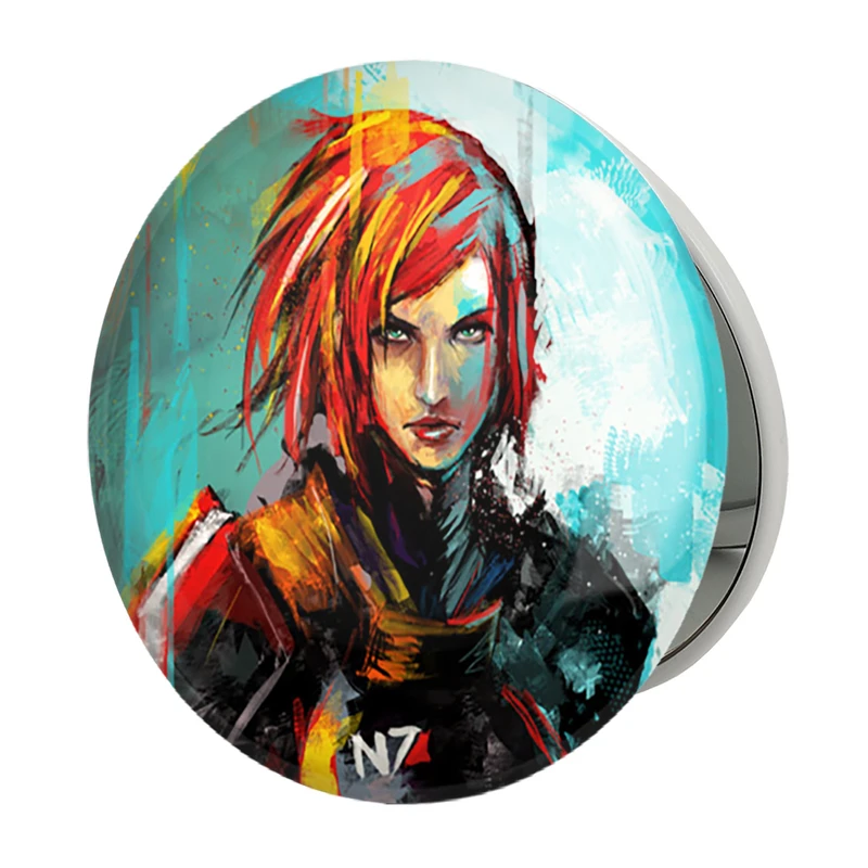 آینه جیبی خندالو طرح بازی مس افکت (Mass Effect) مدل تاشو کد 31572
