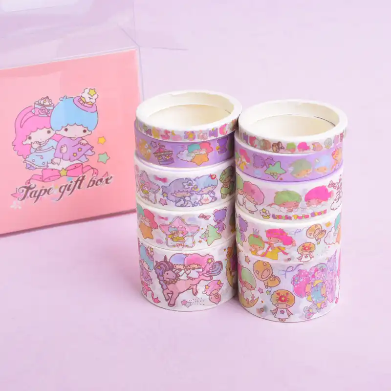 چسب نواری مدل واشی طرح LITTLE STARS بسته 10 عددی