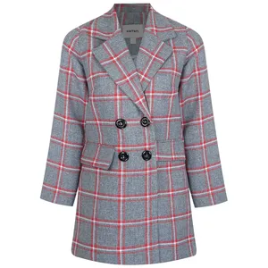 پالتو زنانه مدل TARG401 رنگ طوسی